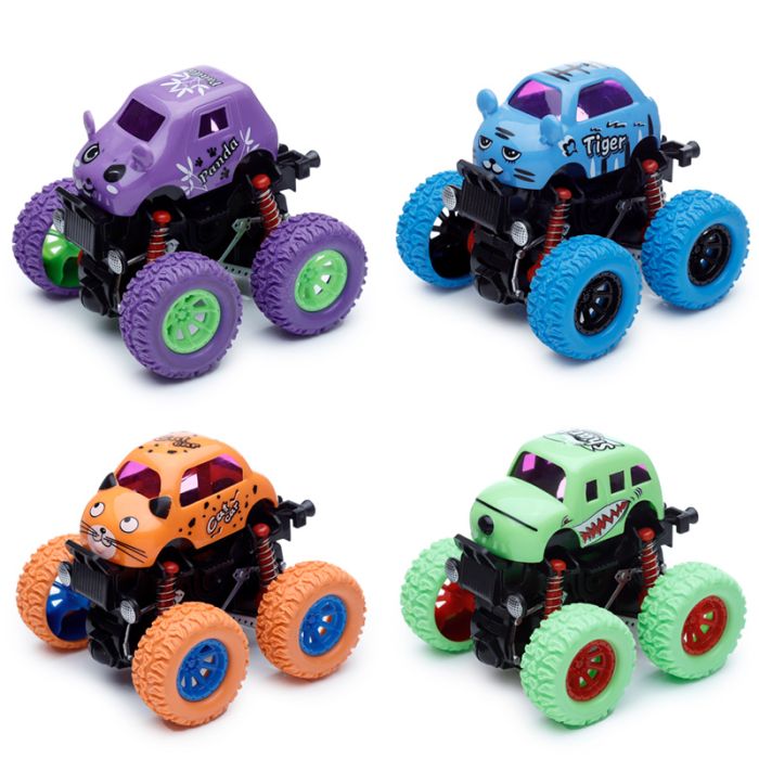 Cute Animal 4x4 Stunt Friction Push/Pull Action Toy