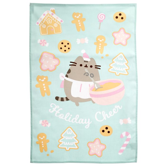 Cotton Tea Towel Christmas Holiday Cheer Pusheen the Cat