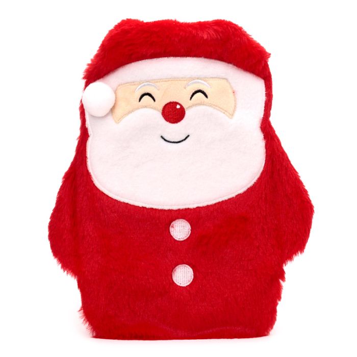 Santa Christmas 1L Hot Water Bottle with Plush Cover
