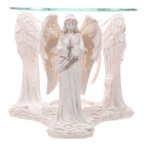 White Praying Angel Figurine Oil Burner & Wax Burner