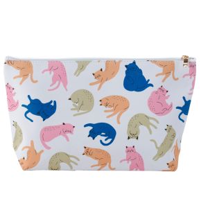 Cat's Life Large PVC Toiletry Makeup Wash Bag