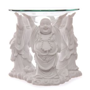 White Laughing Buddha Oil & Wax Burner