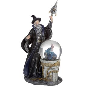 Spirit of the Sorcerer Ice Dragon Wizard Snow Globe 