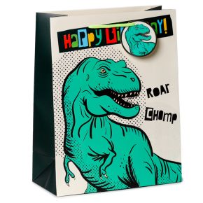 Happy Birthday Dinosauria Gift Bag Large