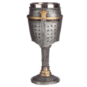 Decorative Medieval Helmet & Chain Mail Goblet