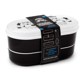 The Original Stormtrooper Stacked Bento Box Lunch Box with Cutlery
