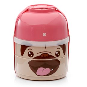 Mopps Pug Stacked Round Bento Lunch Box