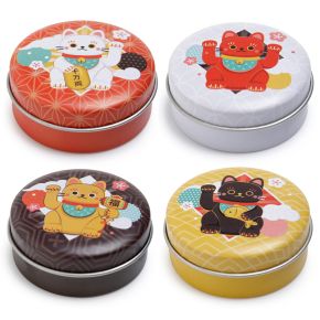Maneki Neko Lucky Cat Lip Balm in a Tin