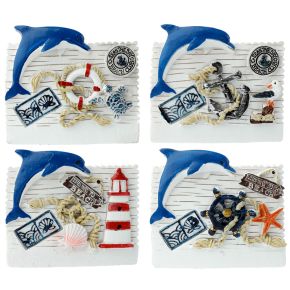 Souvenir Seaside Magnet Postcard with Dolphin