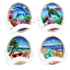 3D Printed Souvenir Seaside Magnet Reef & Beach