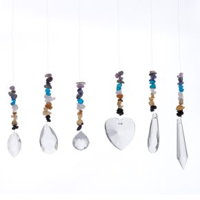 Gemstone Crystal Chakra Suncatcher