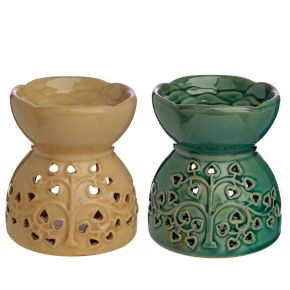 Eden Tree Pattern Ceramic Oil Burner