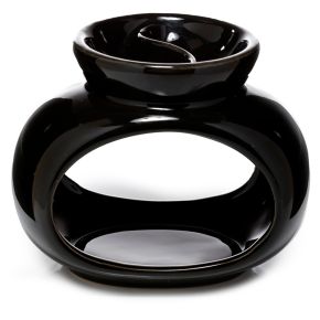 Eden Black Ceramic Oval Double Dish Oil & Wax Burner