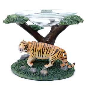 Tiger with Tree Resin Oil & Wax Burner