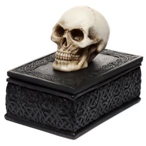 Skull Black Celtic Knotwork Trinket Box
