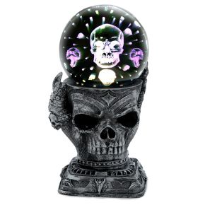 Silver Skull LED Metallic Orb