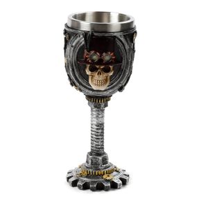 Decorative Steampunk Skull Goblet