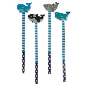 Whale Pencil & Eraser Topper