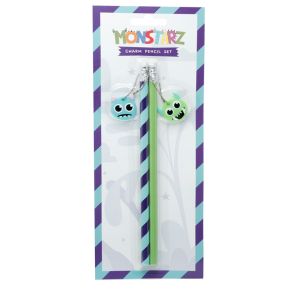 Monstarz Monster Set of 2 PVC Charm Pencils