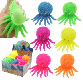 Octopus Squidgy Light Up LED Puff Pet 