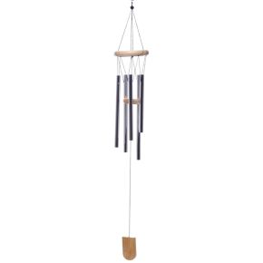 Wooden Wind Chime with Metal Tubes 58cm