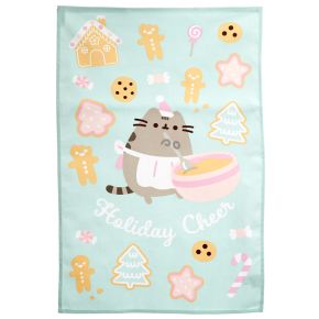 Cotton Tea Towel Christmas Holiday Cheer Pusheen the Cat